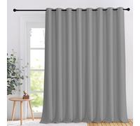NICETOWN Patio Door Curtain 108 inches Long, Light Blocking Room Divider Extra Wide Sliding Door Curtain Thermal Insulated for Bedroom/Living Room, Silver Grey, W120 x L108, 1 Panel