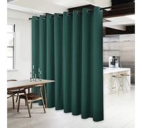 NICETOWN Patio Glass Door Panel - (120 inches Wide x 84 inches Long, Hunter Green, 1 Panel) Blackout Curtain for Bedroom/Living Room, Privacy Panel Drape for Dining Room and Guest Room