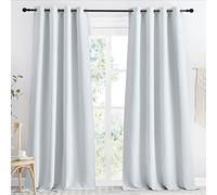 NICETOWN Room Darkening Window Curtain Panel, 55x96 inches, 1 Pack, Cloud Grey Color, Solid Thermal Insulated Blind Privacy Drape for Bedroom