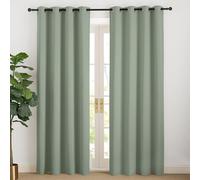 NICETOWN Sage Green Blackout Curtains, 200 x 140 cm, Set of 2, Contemporary Style, Eyelet Top, Perfect for Bedroom, Living Room, Office, Kitchen, Window
