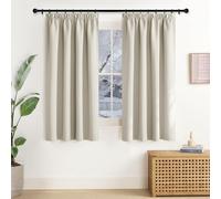 NICETOWN Short Opaque Curtains with Ruffle Tape, Thermal Curtain