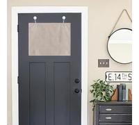 NICETOWN Small Curtains for Camper RV, Blackout Front French Door Window Curtains for Privacy Assured Small Lockdown Shade for Side Patio Glass Door, Angora, W24 x L18 inch, 1 Panel