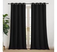 NICETOWN Thermal Curtain Black Blackout Curtains with Eyelets
