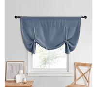 NICETOWN Thermal Insulated Blackout Curtain - Adjustable, with Rod Pocket, for Bathroom, Basement, Short Curtains, Small Window, 52 inches Wide by 45 inches Long, 1 Panel, Color
