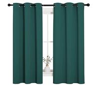 NICETOWN Thermal Insulated Solid Grommet Blackout Curtains/Drapes/Panels for Dining Room (HuKGUSer Green, 1 Pair, 42 by 63-Inch)