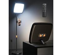 NiceVeedi 20W LED Video Light, 190cm Full Screen Dimmable 14" Ring Light with Stand, Bi-Color/Modular Design/Remote/Phone Holder, Streaming Light for Video Recording/Home Office/TikTok/Make up