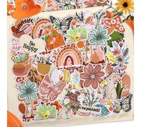 NICEVINYL Vintage Iron On Patches for Clothes: 72Pcs Girly Boho Aesthetic Decorative Embroidered Sew-On Applique for Hats Jeans Jackets - Retro Bulk Patches for DIY Crafts Clothing Repair