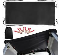 NICEWAT Campervans Rear Barn Door Awning Cover, Thickened 420D Oxford Fabric Camper Van Awning, Waterproof Rear Barn Door Canopy Cover, Tear Resistant Sun Shade Cover for RV Tailgate, 180 X 114 Cm
