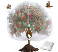 NICEWAT Fruit Tree Netting Bird Protection with Zipper, 2.4M*2.4M Garden Netting Cherry Plant Net, Heavy Duty Bird Netting for Fruit Trees, Cherry Tree Netting for Strawberries, Blueberry, Fruit Tree