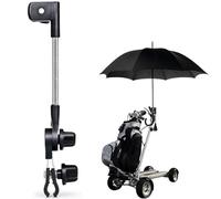 NICEWAT Golf Umbrella Holder, Adjustable Anti-Fall Pram Connector Clip to Handlebar, Portable Chair Umbrella with Clamp for Stroller, Baby Pram Umbrellas Attachment for Electric Golf Trolley, Buggy