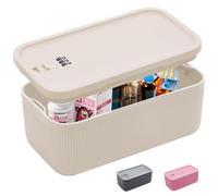 NICEWAT Lockable Storage Box, Small Medicine Lockbox, Organizer Box with Combination Lock, Lockbox Travel Case For Kitchen/Home/School/Fridge/Office/Personal/Travel (23.5 * 12.8 * 9.3CM)