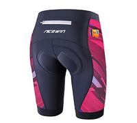 NICEWIN Biker Shorts for Women Padded Cycling Tights High Waist Riding Short Leggings Red