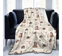 NICEWL Meiya-Design Fleece Blanket Meadow Hedgehog Home Flannel Fleece Soft Warm Plush Throw Blanket for Bed/Couch/Sofa/Office/Camping