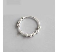 NICEY 100% 925 Sterling Silver Beaded Open Rings For Women 2018 New Trend INS Simple Style Lady Fashion Jewelry
