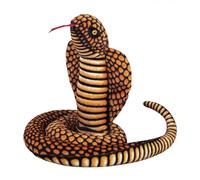 NICEYEA 110cm Giant Snake Stuffed Animal Plush Toy Long Fake Snake Cobra Cuddly Plush Animals Toy Halloween Prank Decor for for Kids Girls Boys