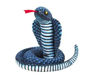 NICEYEA 110cm Giant Snake Stuffed Animal Plush Toy Long Fake Snake Cobra Cuddly Plush Animals Toy Halloween Prank Decor for for Kids Girls Boys