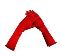 NICEYEA Flower Girls Long Satin Gloves Elbow Gloves Princess Dress Up Gloves with Pearl for Formal Wedding Prom Opera Gloves 1920s