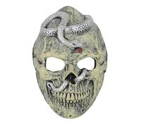 NICEYEA Halloween Horror Mask - Lich King Medusa Skeleton Cat Red Devil Horror Half Mask - Foam Material Realistic Adult Great for Cosplay, Halloween, Carnival