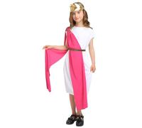 NICEYEA Kids Grecian Toga Costume Ancient Greece Roman Nobility Halloween Cosplay Costume Girl's Roman Empress Costume (Girls)