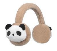 NICEYEA Kids Winter Furry Earmuffs Cute Panda Faux Fur Ear Warmers Earflaps Adjustable Thermal Ear Covers Windproof Ear Muffs Xmas Gift for Boys Girls