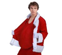 NICEYEA Santa Belly Fake Belly Fake Stuffed Big Belly Christmas Cosplay Costume Accessories Red Christmas Costume Men Stuffer Red