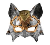 NICEYEA Steampunk Wolf Mask Unisex Adults Half Face Animal Mask for Halloween Cosplay Themed Party