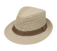 NICEYEA Straw Trilby Hats for Men Women Mesh Fedora Hats Short Brim Jazz Gentleman Summer Panama Hat Beach Sun Cap Beige