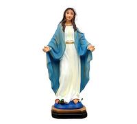 NICEYEA Virgin Mary Statue, Blessed Mother Mary Figurine Catholic, Rosary Holder for Catholic Rosary, Religious Gift