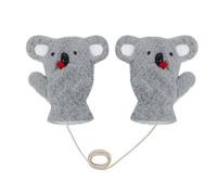 NICEYEA Winter Koala Bear Mouse Penguin Gloves, Funny Novelty Animal Gloves with Thermal Fleece Lined, Cute Animal Mittens for Women (Koala)