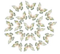 NiceYnn 20pcs Mini Lace Butterfly Hair Clips for Girls, Small Double Layered Butterfly Crocodile Clips, Realistic Colorful Moving Wings Alligator Clips Cute Tiny Hair Accessories for Women L