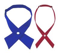 NiceYnn 2pcs Cross Bow Tie for Women Men, Pre-Tied Necktie Adjustable