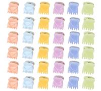 NiceYnn 36pcs Small Micro Hair Clips Women Girls - Plastic Non-Slip Durable Mini Claw Clips Hair Strong Hold Hair Clamps Catch Jaw Clips Pins Hair Styling Accessories with Storage Box Multicolour