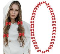 NiceYnn 40pcs Mini Bow Hair Clips Cute Tiny Satin Alligator Clips Non Slip Barrettes Twist Tie Silky Hair Clips Sweet Hair Ribbon Bowknot Clips Hair Accessories for Women Girls Teens Kids Red