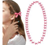 NiceYnn 40pcs Mini Bow Hair Clips Cute Tiny Satin Alligator Clips Non Slip Barrettes Twist Tie Silky Hair Clips Sweet Hair Ribbon Bowknot Clips Hair Accessories for Women Girls Teens Kids Hotpink