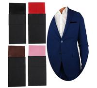 NiceYnn 4pcs Men's Pre-Folded Pocket Squares On Card, Flat Polyester Stain | Pre-Shaped Rectangular Suit Handkerchief, Prefolded Suit Hanky for Jacket or Wedding Formal Tuxedo Adjustable Cardboard