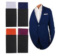 NiceYnn 4pcs Men's Pre-Folded Pocket Squares On Card, Flat Polyester Stain | Pre-Shaped Rectangular Suit Handkerchief, Prefolded Suit Hanky for Jacket or Wedding Formal Tuxedo Adjustable Cardboard