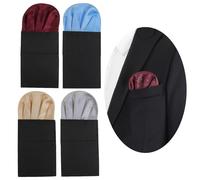 NiceYnn 4pcs Prefolded Pocket Squares for Men Polka Dots Round Stain Suit Hanky Handkerchief Mens Pocket Squares on Card Set Jacket or Wedding Formal Tuxedo Adjustable Cardboard A