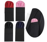 NiceYnn 4pcs Prefolded Pocket Squares for Men Polka Dots Round Stain Suit | Pre-Shaped Hanky Handkerchief Mens Pocket Squares on Card Set Jacket or Wedding Formal Tuxedo Adjustable Cardboard