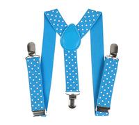 NiceYnn Baby Kids Braces Cute Dot for Boys Girls 1-9 Years, Retro PU Leather 3 Clips 2.3cm Y-Back Chic Suspenders Elastic Adjustable for Wedding Formal Events Cosplay