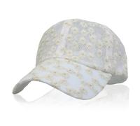 NiceYnn Charm Lace Mesh Baseball Cap, Bling Sequin Flower Breathable Adjustable Snapback Trucker Caps, Girls UPF 50+ Travel Summer Sun Hat Visor Hip Hop Golf Hats