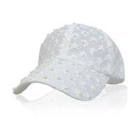 NiceYnn Charm Lace Mesh Baseball Cap, Bling Sequin Flower Breathable Adjustable Snapback Trucker Caps, Girls UPF 50+ Travel Summer Sun Hat Visor Hip Hop Golf Hats