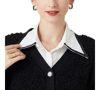 NiceYnn Contrast Color Lapel Fake Collar Detachable Dickey Collar Half Shirts Removable Collar Blouse False Collar Top for Women Girls Outfits