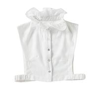NiceYnn Fashion Lotus Leaf Stand Collar Detachable Half Shirts False Victorian Pleated Collar for Women Girls Dresses Sweaters Blouse Leisure Business Daily Wearing