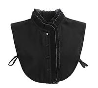 NiceYnn Fashion Lotus Leaf Stand Collar Detachable Half Shirts False Victorian Pleated Collar for Women Girls Dresses Sweaters Blouse Leisure Business Daily Wearing