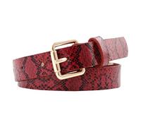 NiceYnn Fashion Snake Leopard Irregular Buckle PU Leather Belt - Women Soft | Faux Leather Chic Metal Pin Belt for Jeans Dress Pants Coat Casual, Trendy Print, Easy To Adjust, Multi Adjustable Holes