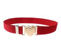 NiceYnn Girls Elastic Belts with Heart Buckle Toddler Kids Adjustable Strap | Metal Heart Interlock Buckle Decor Strap, Cute Love Decorative Waistband for Dresses Jumpsuit Trousers Jeans Long Coat