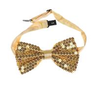 NiceYnn Glitter Pre-tied Bow Tie Sparkling Sequin Bowtie & Adjustable Strap Buckle Glittering Bow tie for Men Kids Night Party Carnival Christmas Fancy Dress Stage Show Gold