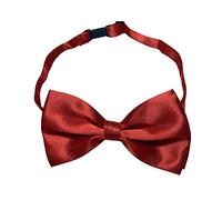 NiceYnn Kids Bow Tie, Classic Solid Color Pre-Tied Bow Tie for Girls Boys, Satin Tuxedo Dickey Bowtie, Adjustable Formal Neck Bowtie for Parties Wedding Red