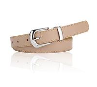 NiceYnn Kids PU Leather Belt for 6-12 Year Girls Boys, Adjustable Chic Belt with Pin Buckle for Jeans Pants Dresses, Skinny Retro Leather Thin Waist Belt