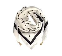 NiceYnn Magnetic Buckle Cotton Square Scarf 65cm Women Triangle Neck Wrap Q